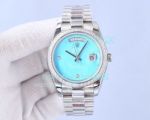High Replica Rolex Day-Date Stainless Steel Watch Ice Blue Dial 41mm